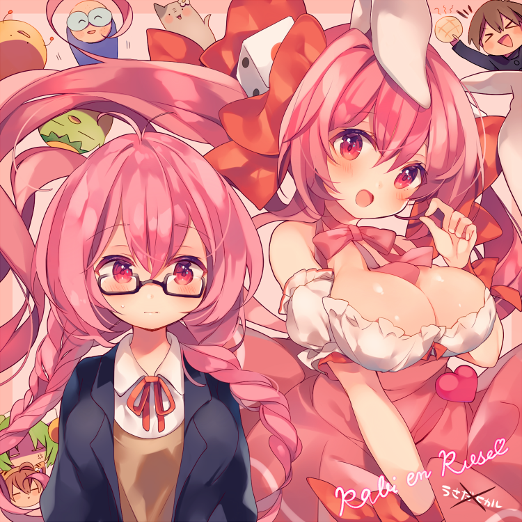 usada hikaru, dejiko, puchiko, gema, majin gappa, and 3 more (di gi charat) drawn by ana_(rznuscrf)