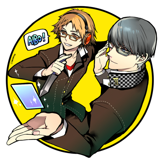 narukami yu and hanamura yousuke (persona and 1 more) drawn by ocomo
