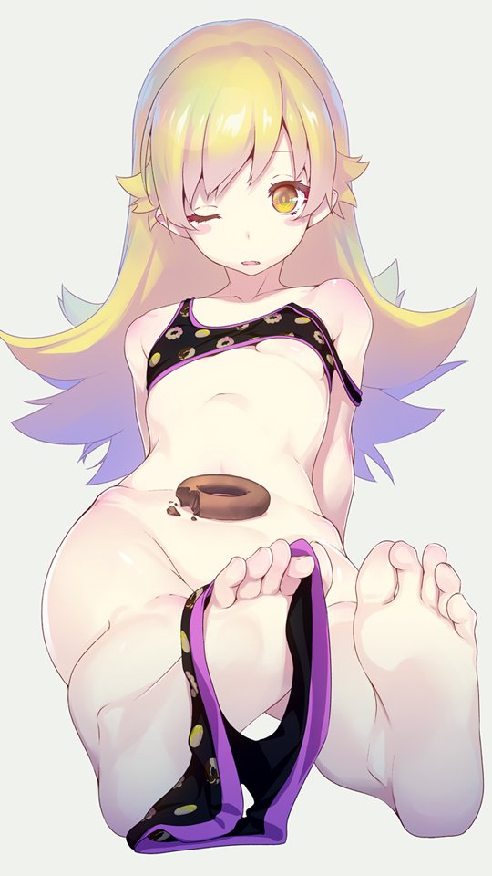 oshino shinobu (monogatari and 1 more) drawn by nilitsu