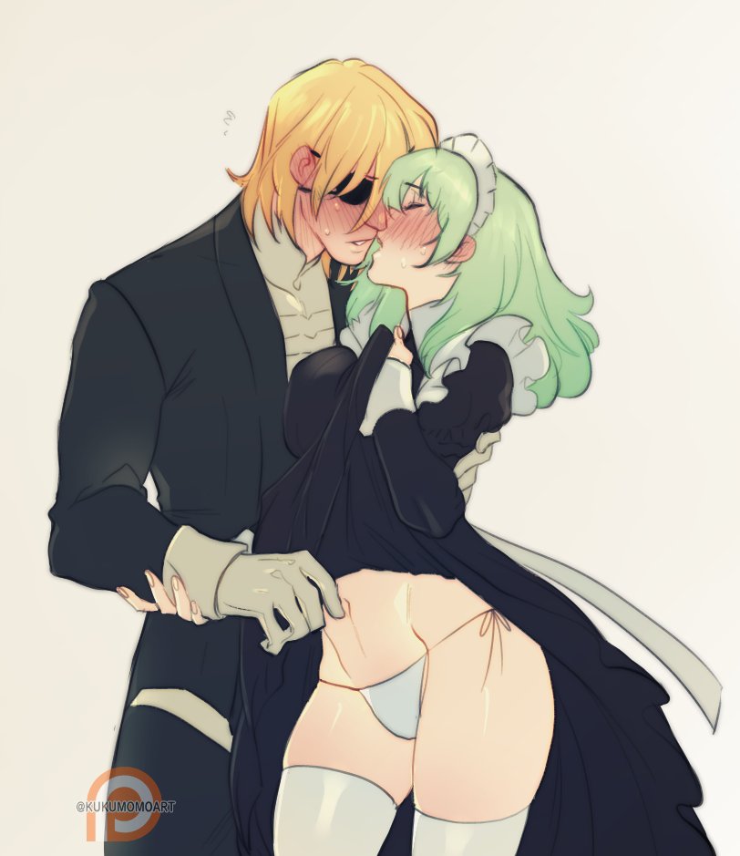 dimitri alexandre blaiddyd and female byleth (fire emblem and 1 more) drawn by kukumomo