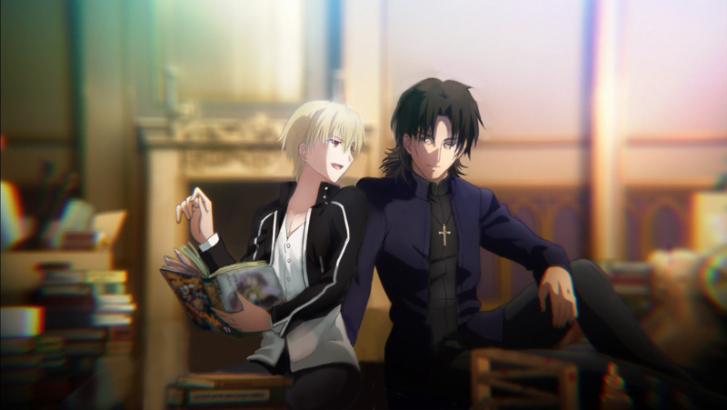 kotomine kirei and gilgamesh (fate and 1 more) drawn by rinoko_otoge