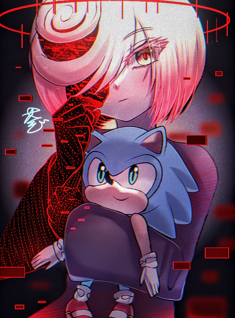 sonic the hedgehog and sage (sonic and 1 more) drawn by cang_she