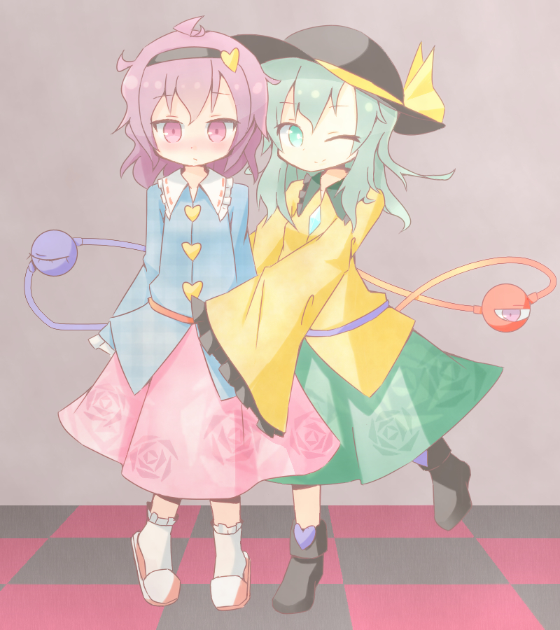 komeiji koishi and komeiji satori (touhou) drawn by colo_(frypan_soul)