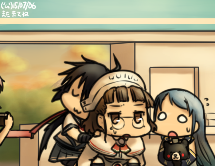 samidare, aoba, kako, roma, kako kai ni, and 1 more (kantai collection) drawn by hamu_koutarou