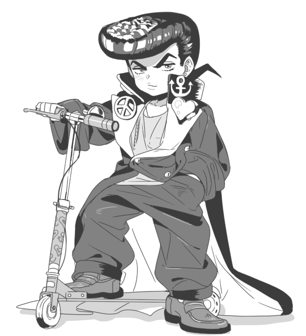 higashikata josuke (jojo no kimyou na bouken and 1 more) drawn by inzup