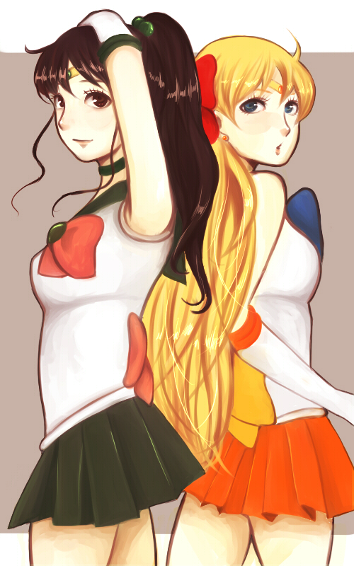 aino minako, kino makoto, sailor venus, and sailor jupiter (bishoujo senshi sailor moon) drawn by nearly-mm