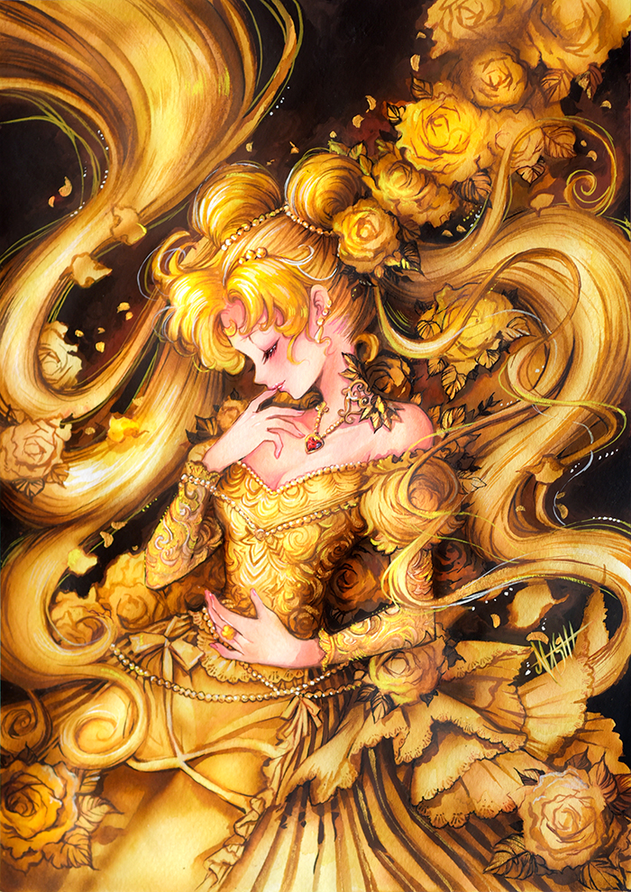 tsukino usagi (bishoujo senshi sailor moon) drawn by nashi_juni