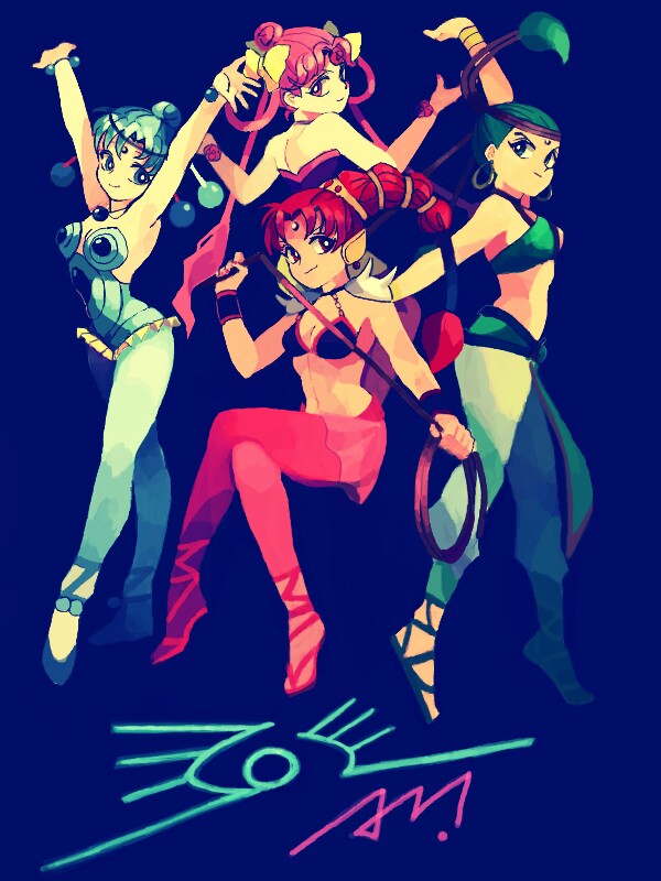 cerecere, pallapalla, vesves, and junjun (bishoujo senshi sailor moon and 1 more) drawn by turpentine_(pin)