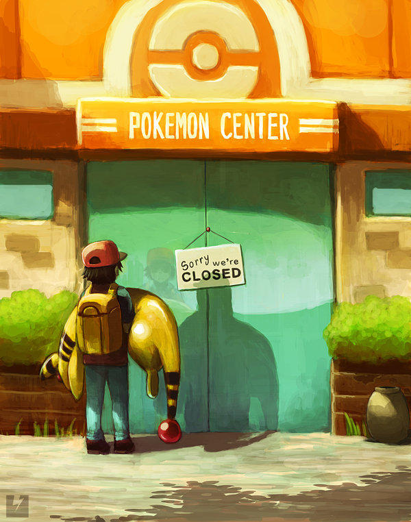 red and ampharos (pokemon and 1 more) drawn by ry-spirit