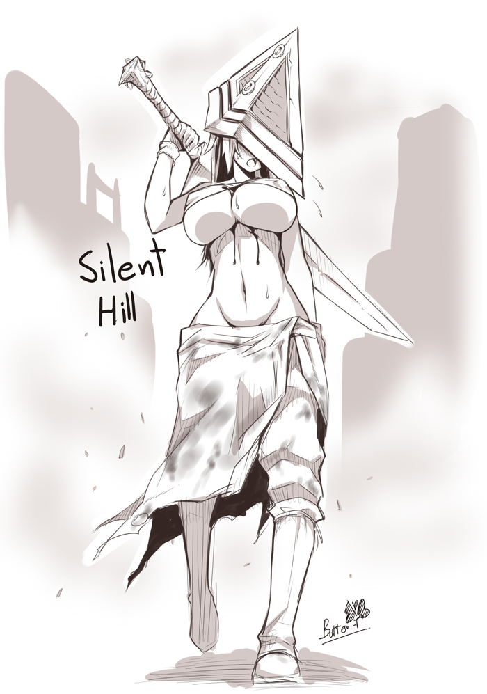 pyramid head (silent hill and 2 more) drawn by butter-t Danbooru.
