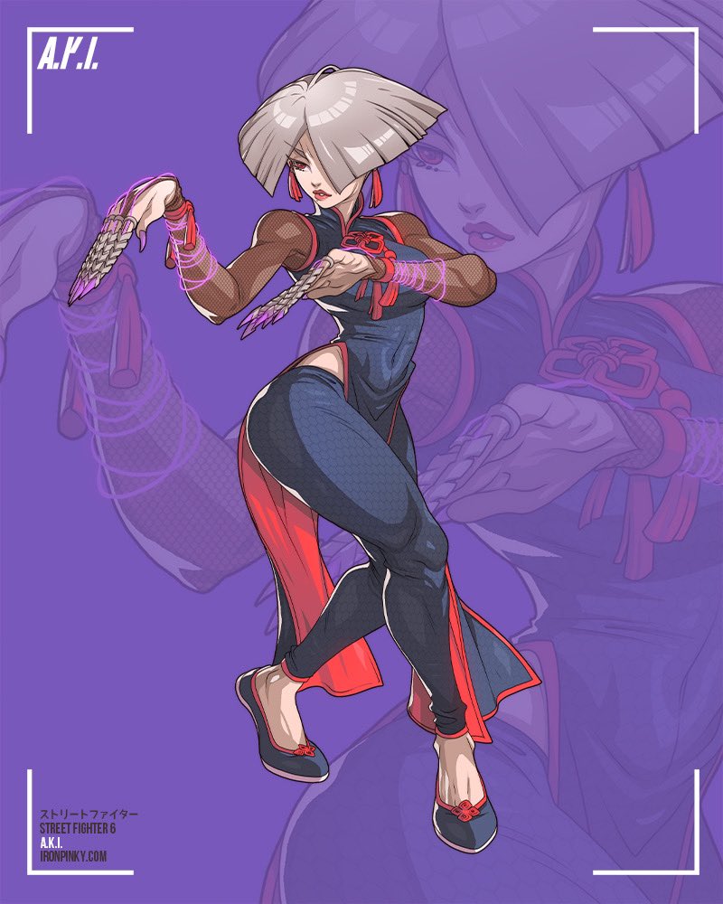 a.k.i. (street fighter and 1 more) drawn by edwin_huang