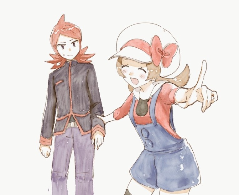 lyra and silver (pokemon and 1 more) drawn by asuka_rkgk