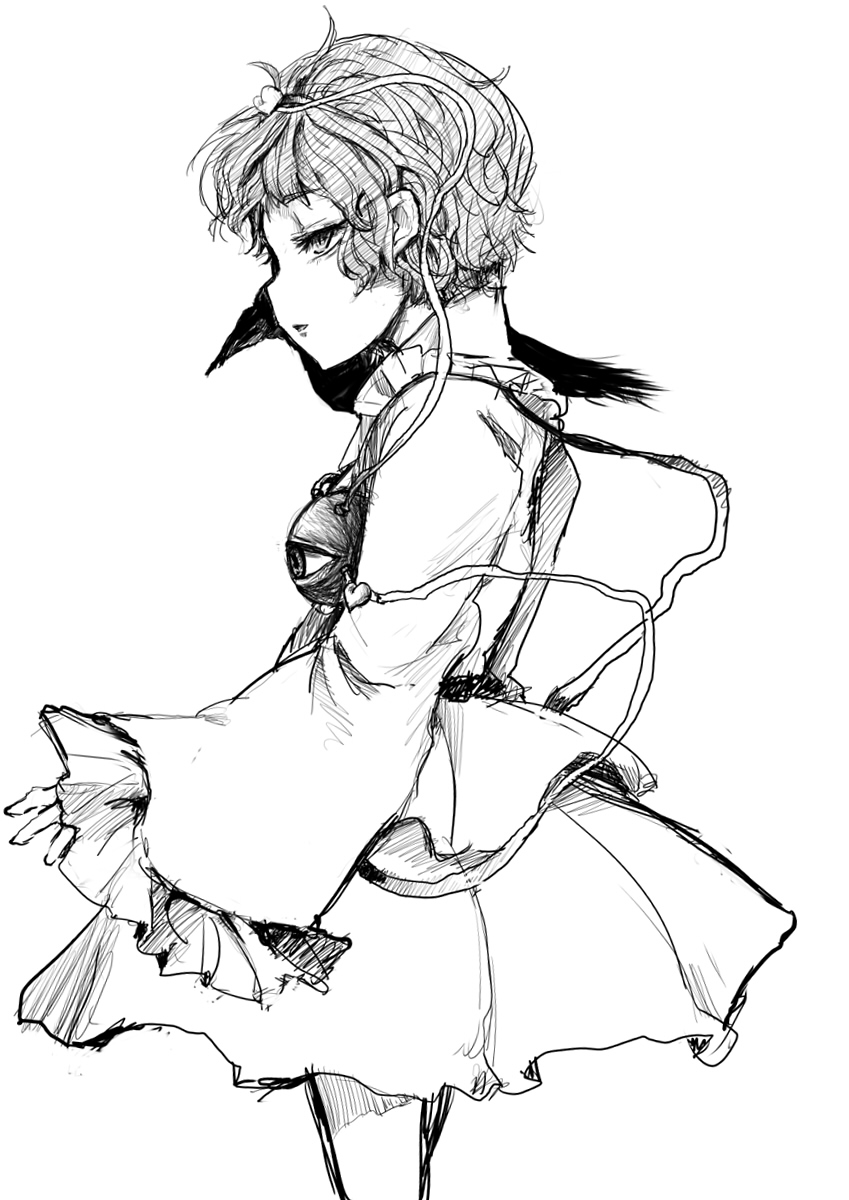 komeiji satori and reiuji utsuho (touhou) drawn by kuroeshafu