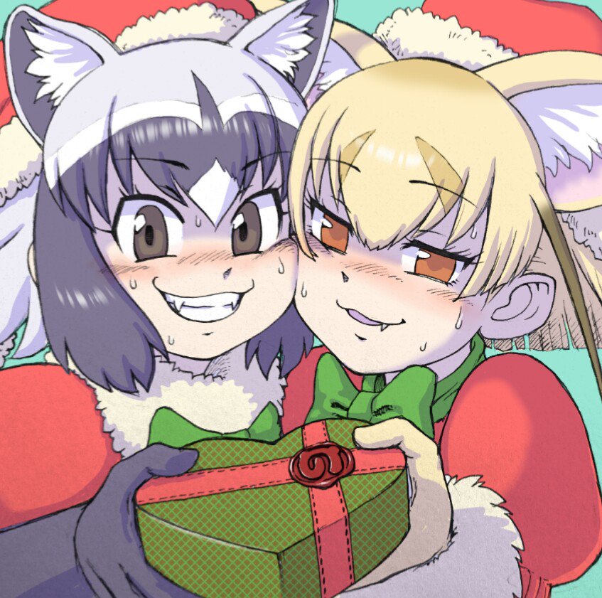 common raccoon and fennec (kemono friends) drawn by kouson_q