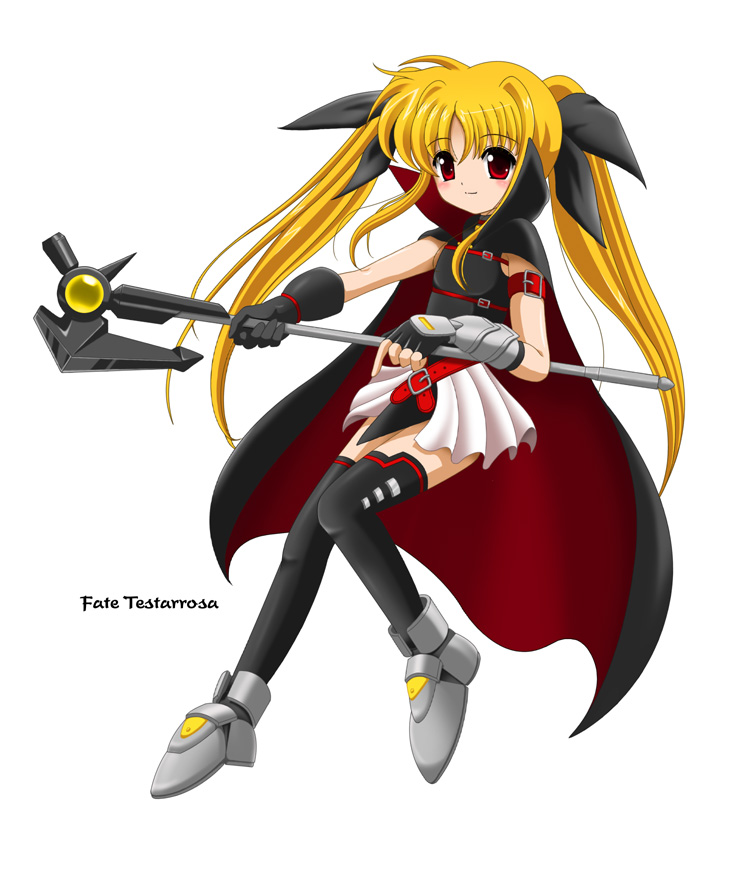 fate testarossa and bardiche (lyrical nanoha and 2 more) drawn by flipper