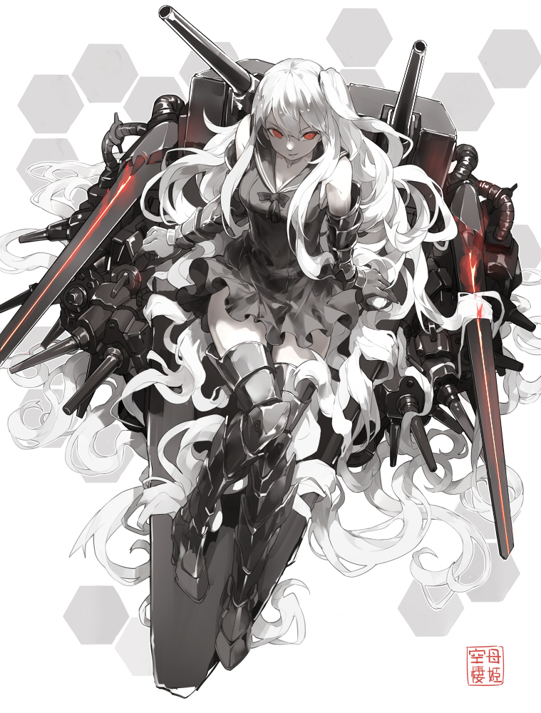 aircraft carrier oni and aircraft carrier princess (kantai collection) drawn by nine_(liuyuhao1992)