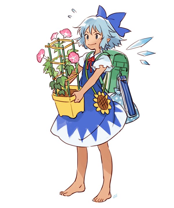 cirno and tanned cirno (touhou and 1 more) drawn by iwamoto_zerogo