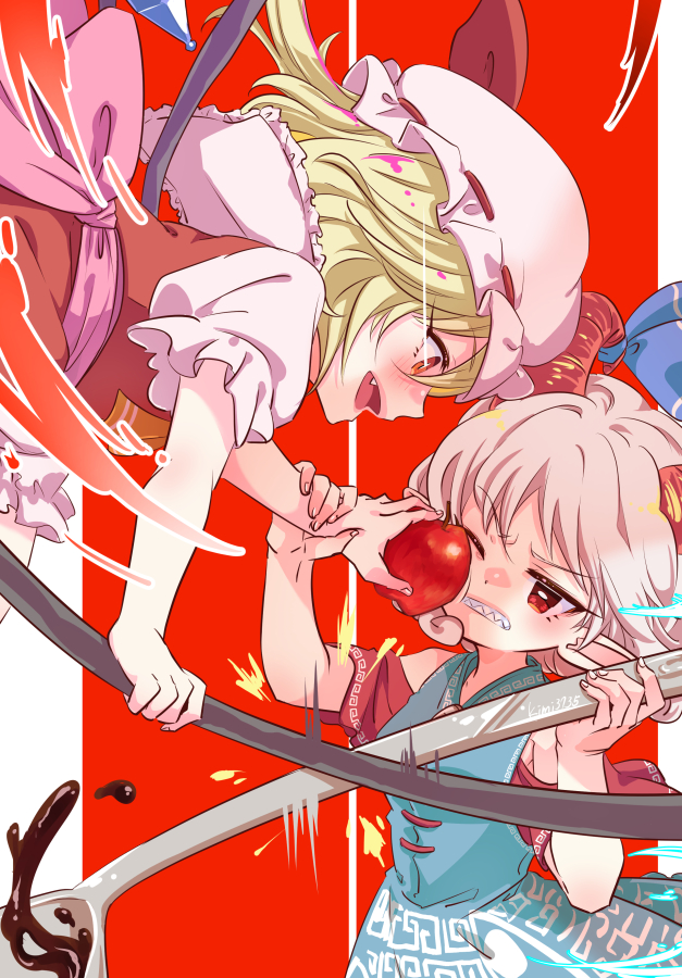 flandre scarlet and toutetsu yuuma (touhou) drawn by kimi3735