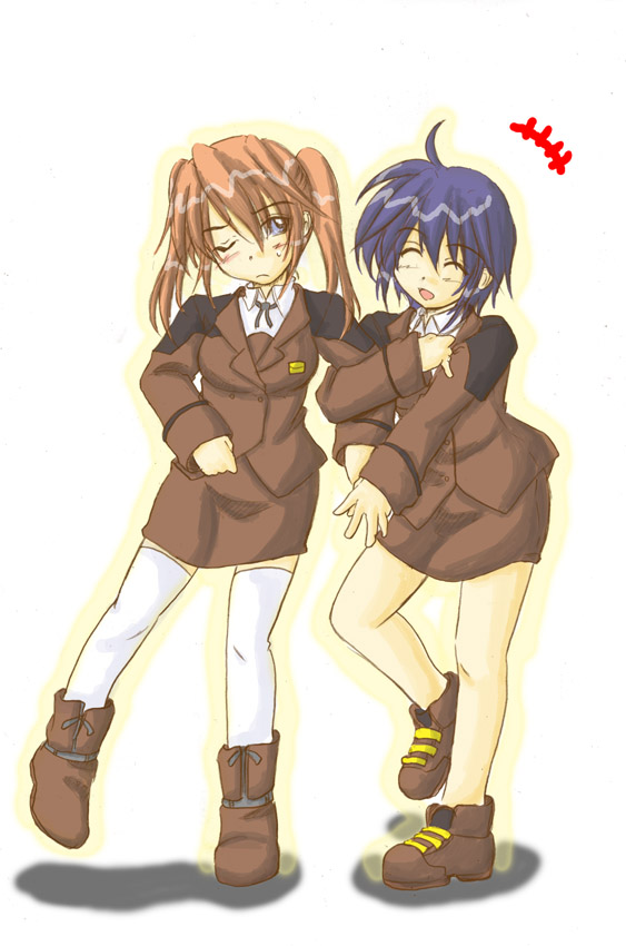 subaru nakajima and teana lanster (lyrical nanoha and 1 more) drawn by zero_point