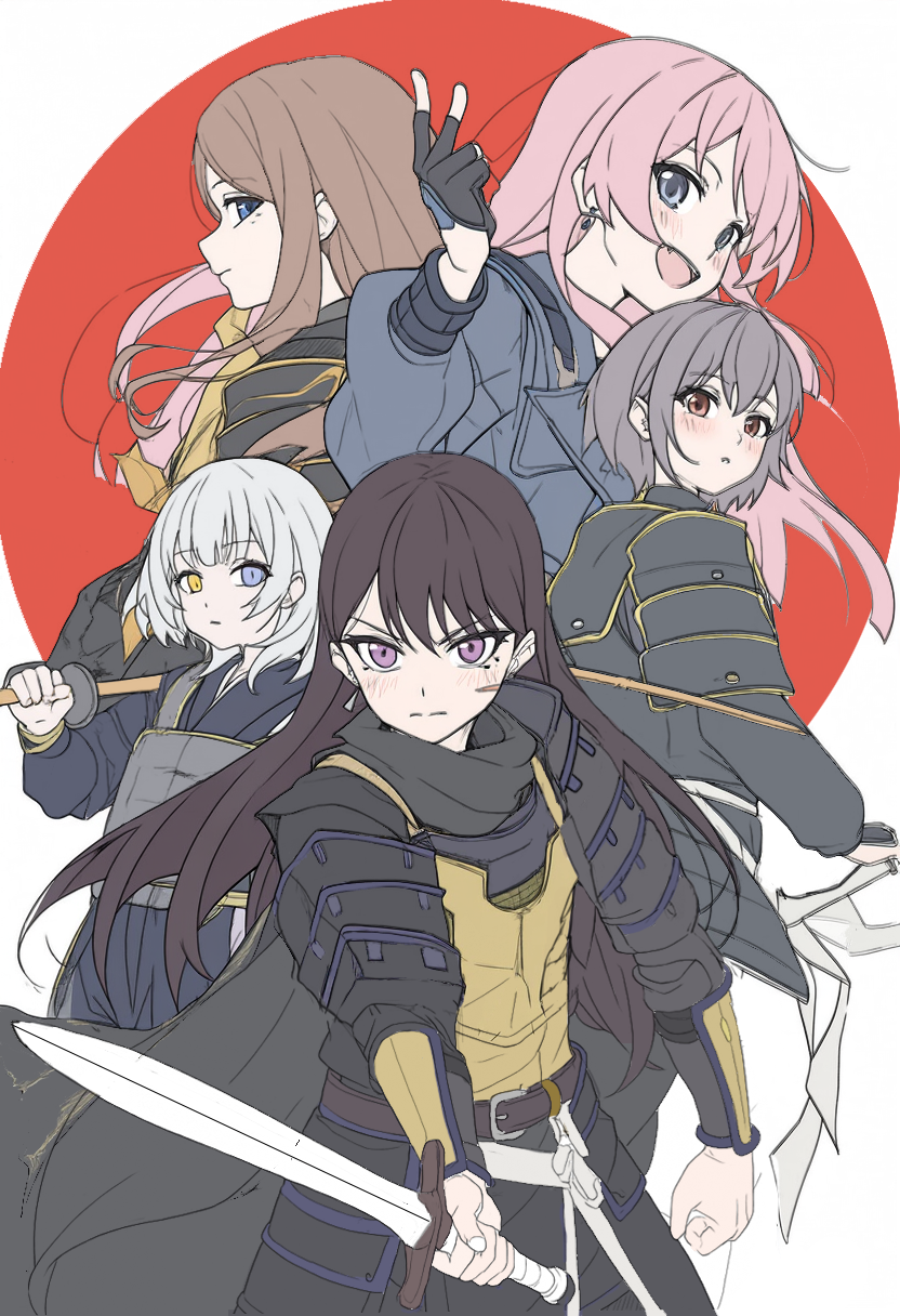 chihaya anon, nagasaki soyo, shiina taki, takamatsu tomori, and kaname raana (bang dream! and 1 more) drawn by l666638
