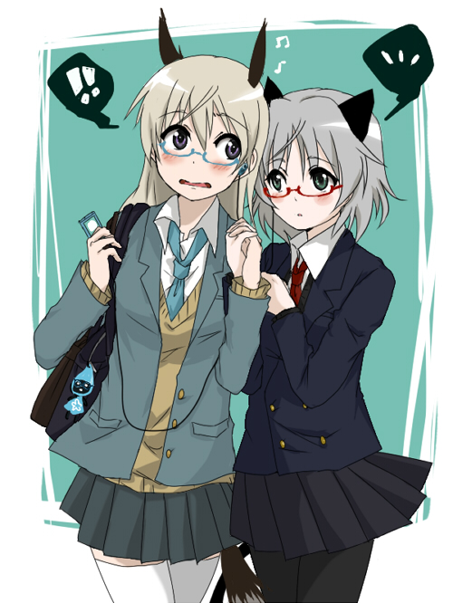 sanya v. litvyak, eila ilmatar juutilainen, and tonttu (world witches series and 1 more) drawn by ageo