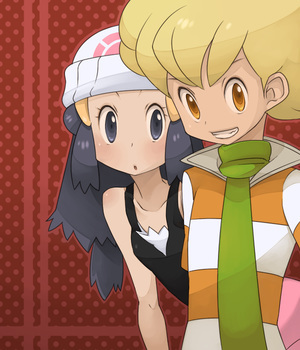 dawn and barry (pokemon and 1 more) drawn by sasairebun