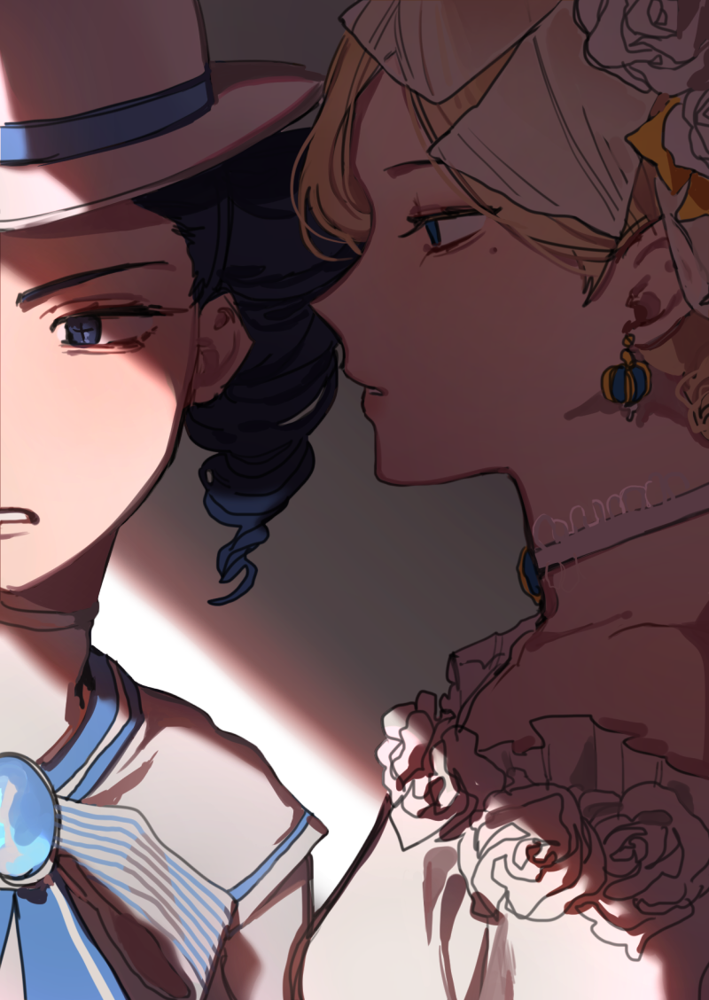 vera nair and martha behamfil (identity v) drawn by yp_(pypy_5_)