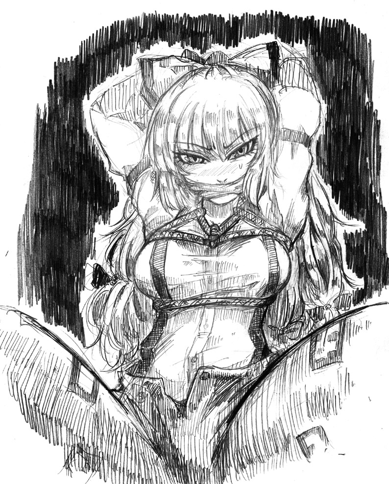fujiwara no mokou (touhou) drawn by ginji_(sakaki_summer)