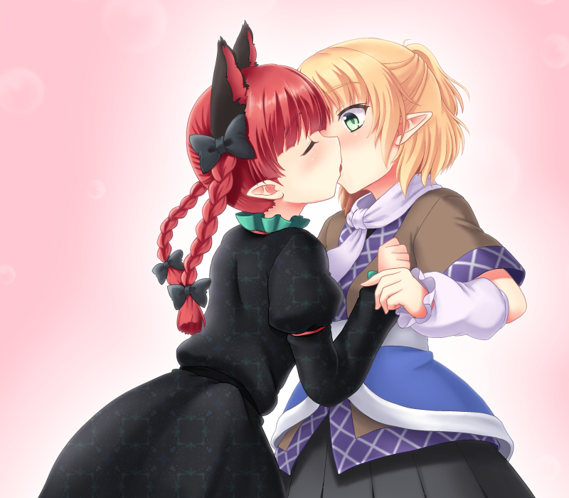 kaenbyou rin and mizuhashi parsee (touhou) drawn by isaki_(gomi)