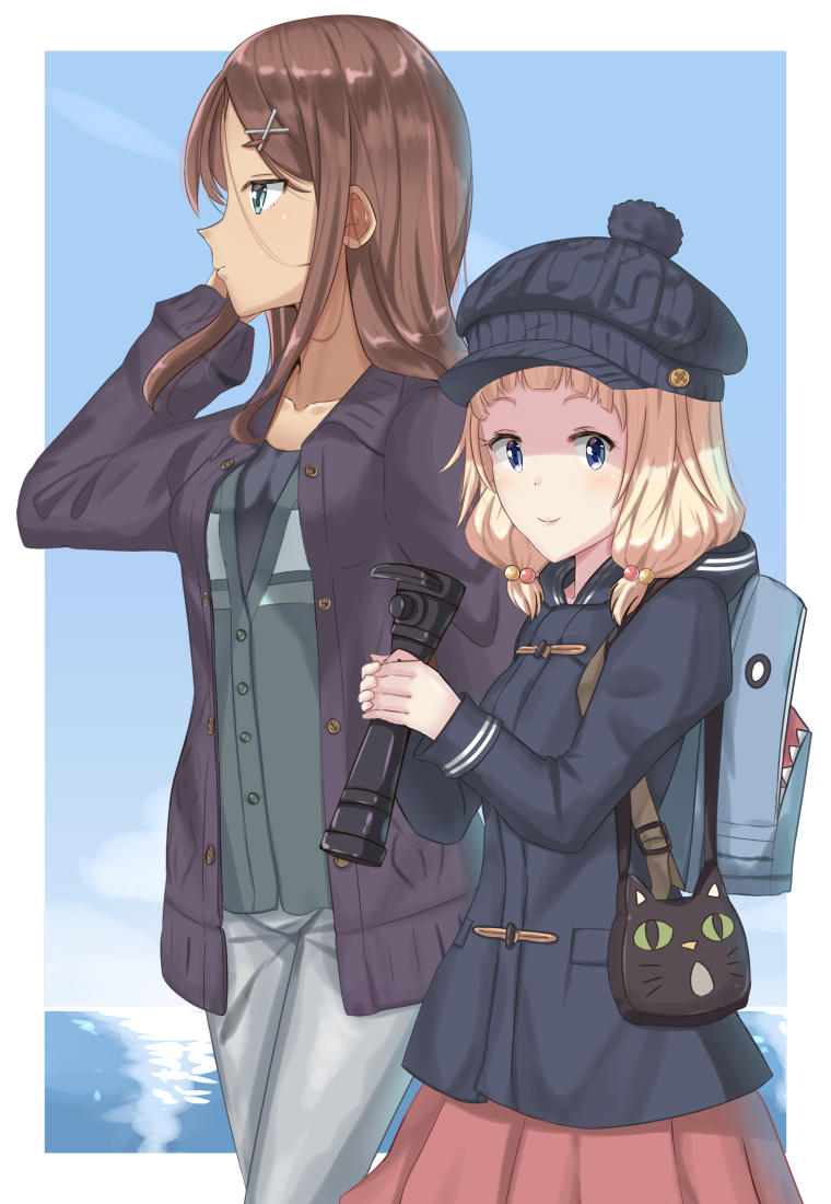 sakura nene and ahagon umiko (new game!) drawn by ynote