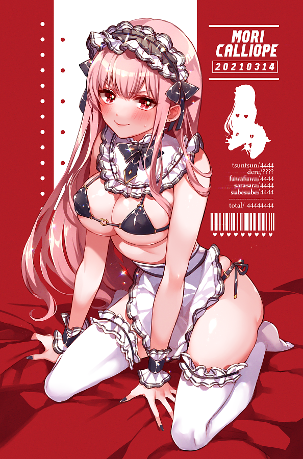 mori calliope (hololive and 1 more) drawn by mamaloni