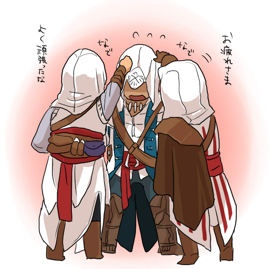 ezio auditore da firenze, altair ibn la-ahad, and connor kenway (assassin's creed ii and 2 more) drawn by xiiiviii