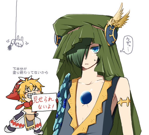rabite, toto, and elazul (seiken densetsu and 1 more) drawn by amazu_(tokyo)
