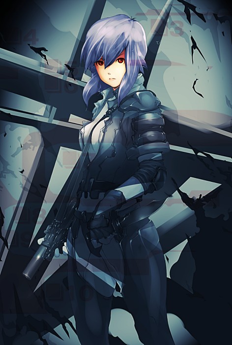 kusanagi motoko (ghost in the shell and 1 more) drawn by sato_(options)