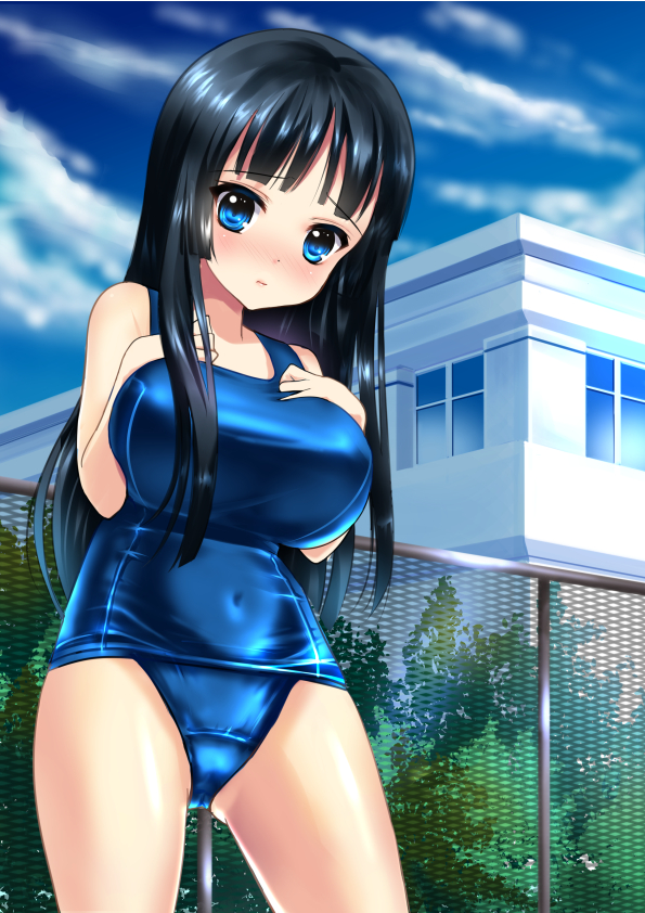 akiyama mio (k-on!) drawn by ponytail_korosuke