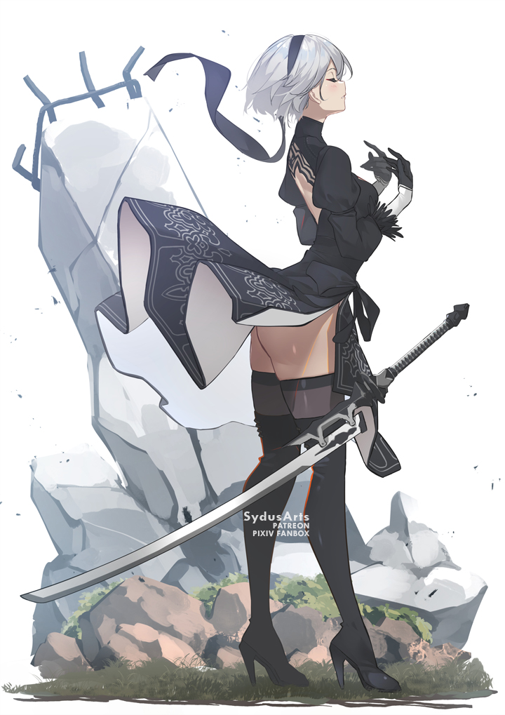2b (nier and 1 more) drawn by sydus