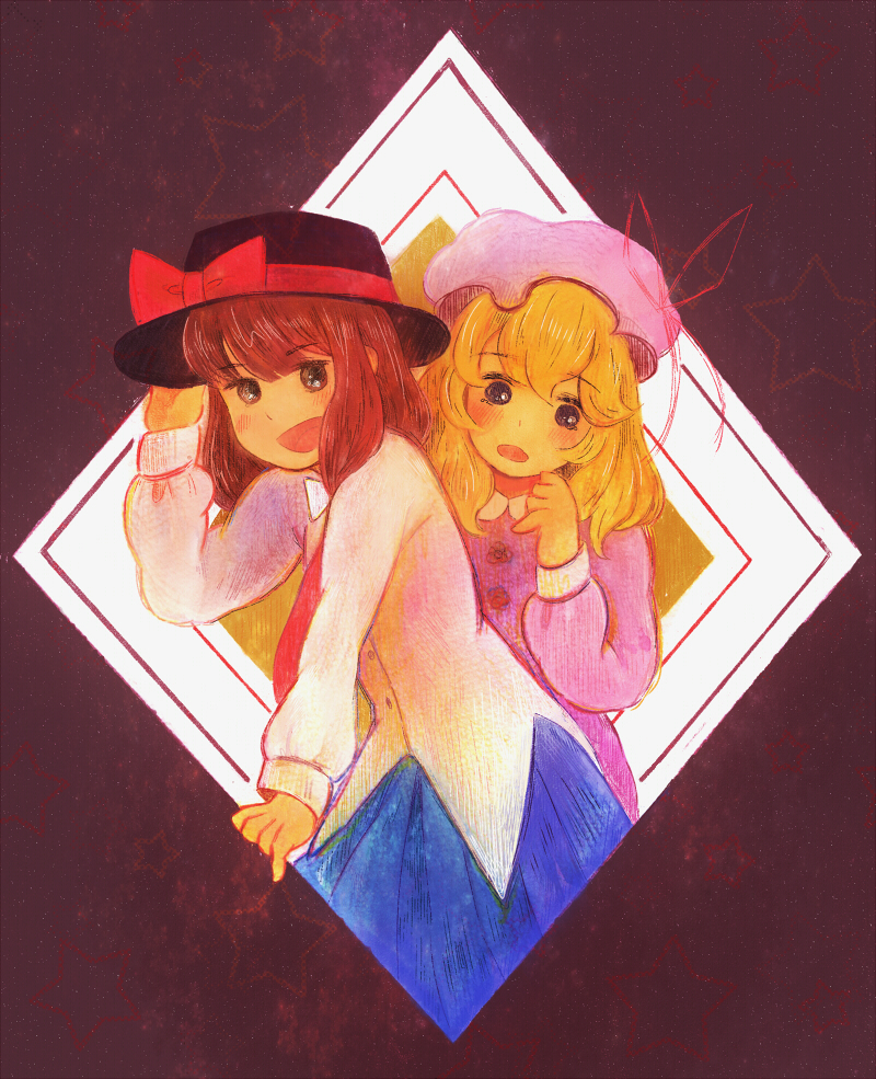 usami renko and maribel hearn (touhou) drawn by papuri_ko