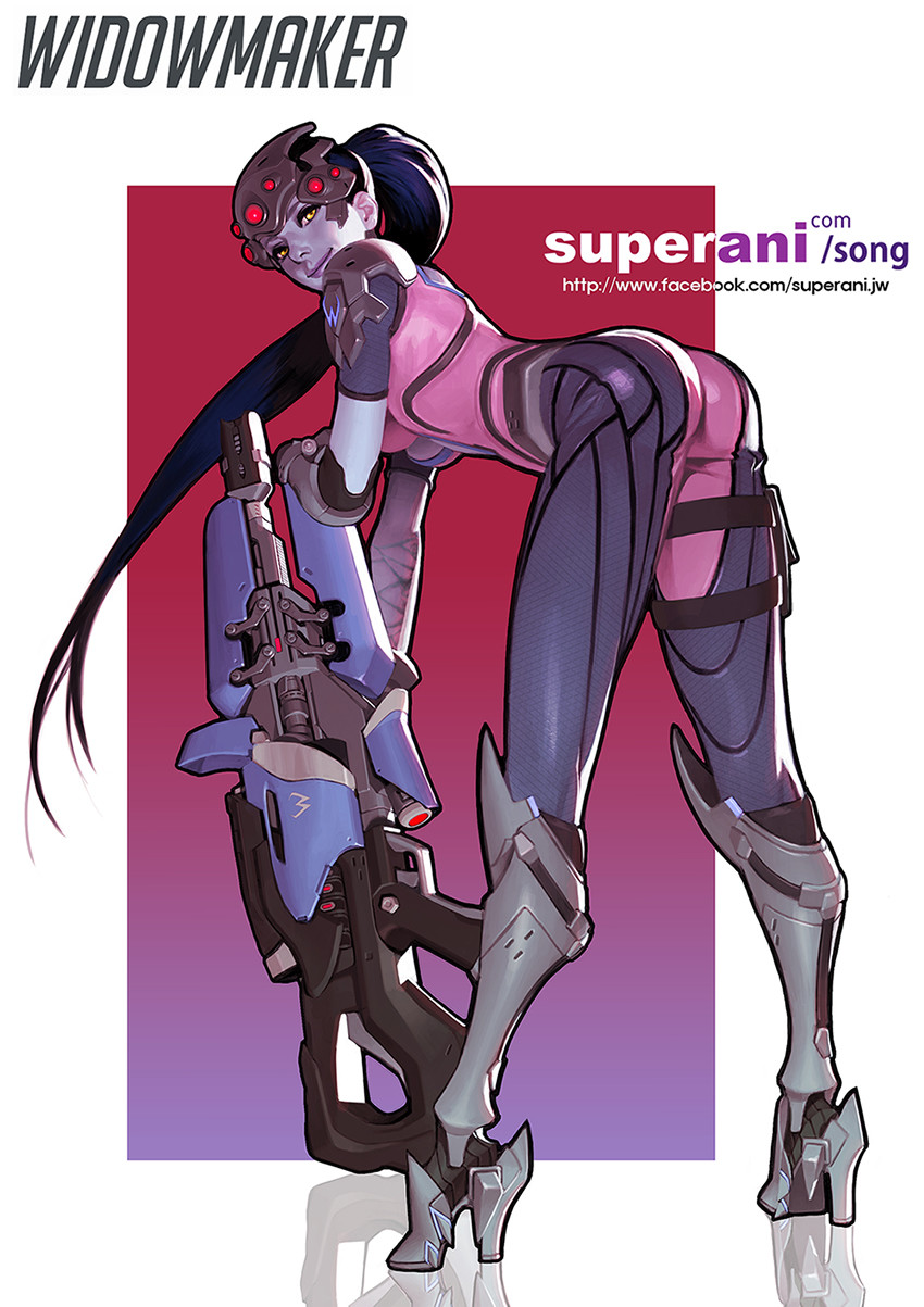 widowmaker (overwatch and 1 more) drawn by jinwoo_song