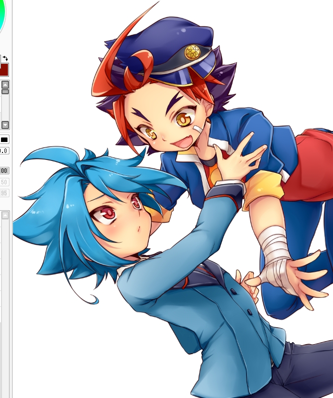 ryuuenji tasuku and mikado gaou (future card buddyfight) drawn by tobi_(one)