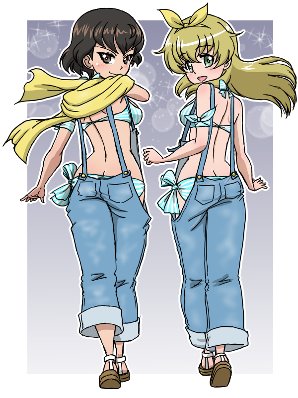 carpaccio and caesar (girls und panzer) drawn by takahashi_kurage