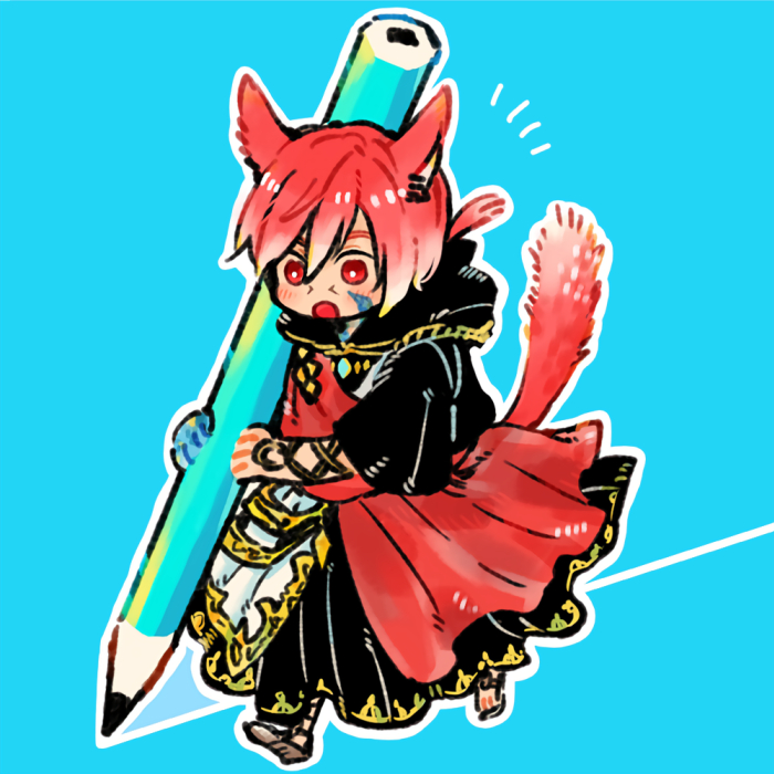 g'raha tia and crystal exarch (final fantasy and 1 more) drawn by itowo_(itowc)