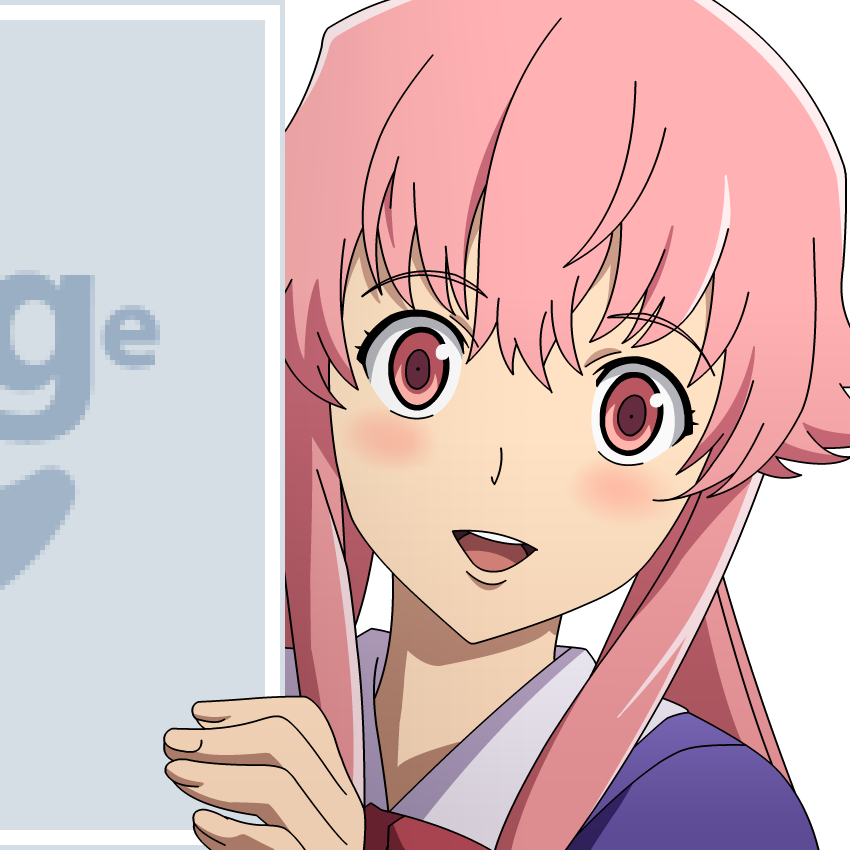 gasai yuno (pixiv and 1 more) drawn by mugen_ouka