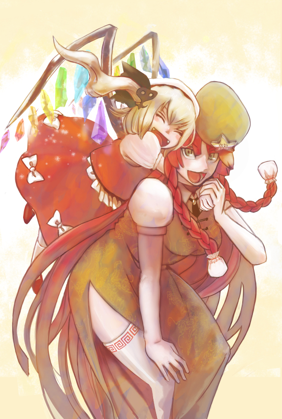 flandre scarlet and hong meiling (touhou) drawn by rirenza