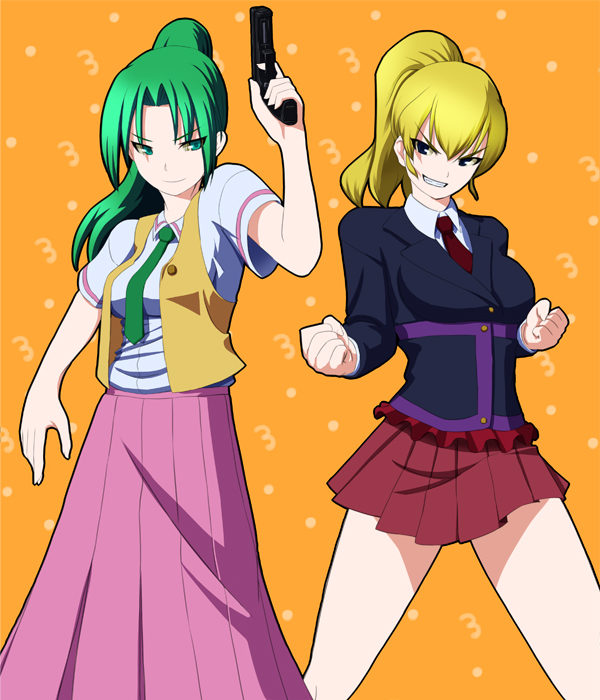 sonozaki mion and ushiromiya jessica (higurashi no naku koro ni and 1 more) drawn by akimichi
