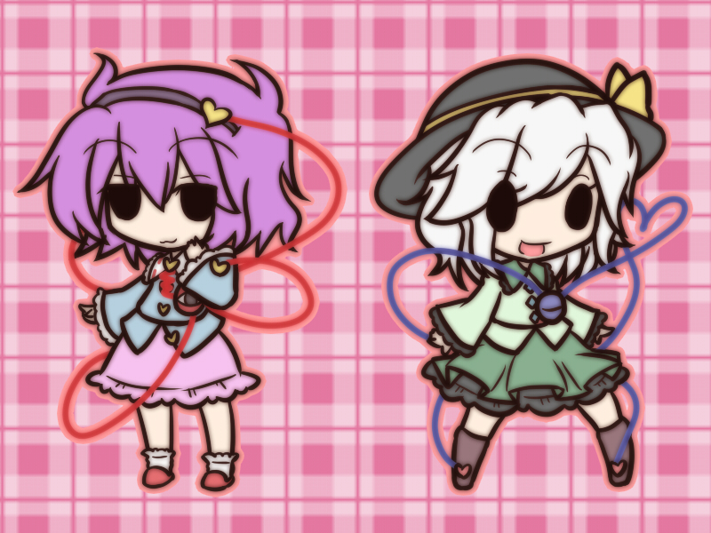 komeiji koishi and komeiji satori (touhou) drawn by fushigi_ebi