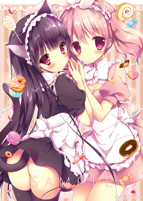 shirakiin ririchiyo and roromiya karuta (inu x boku ss) drawn by shiratama_(shiratamaco)