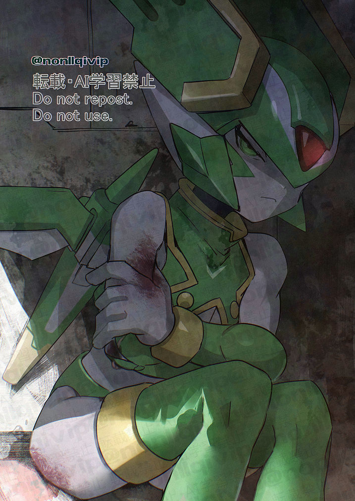 sage harpuia (mega man and 1 more) drawn by yamanashi_taiki