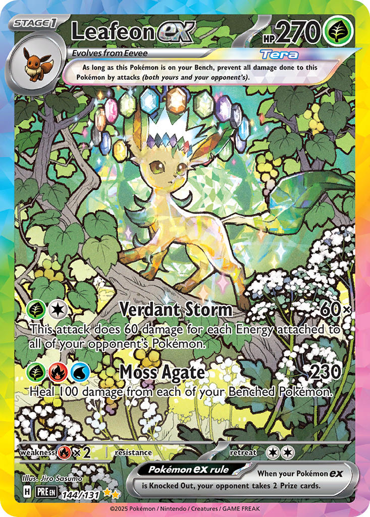 eevee and leafeon (pokemon and 1 more) drawn by sasumata_jirou