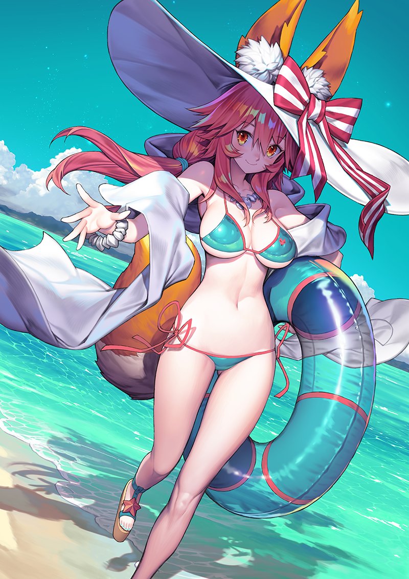 tamamo and tamamo no mae (fate and 1 more) drawn by mandrill