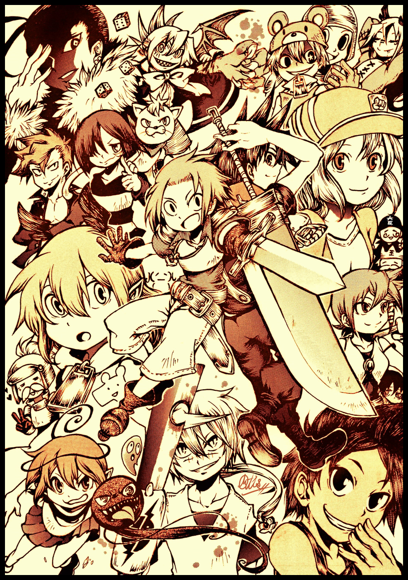 alba, ruki, ross, teufel diabolos, foyfoy, and 15 more (sen'yuu.) drawn by automatisme